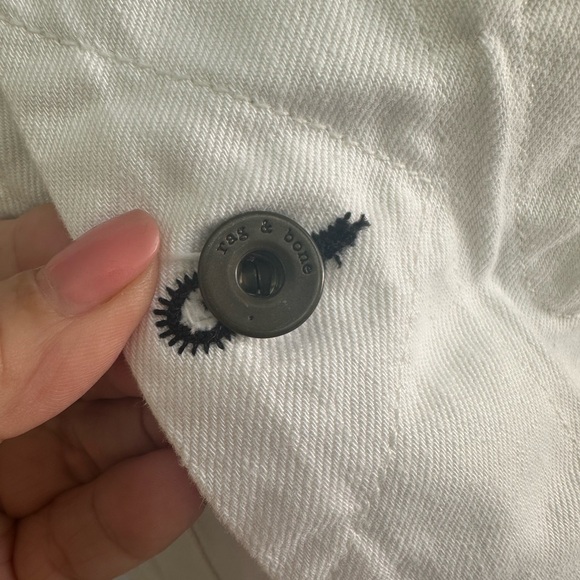 rag & bone White Cropped Jean Jacket - Picture 4 of 9